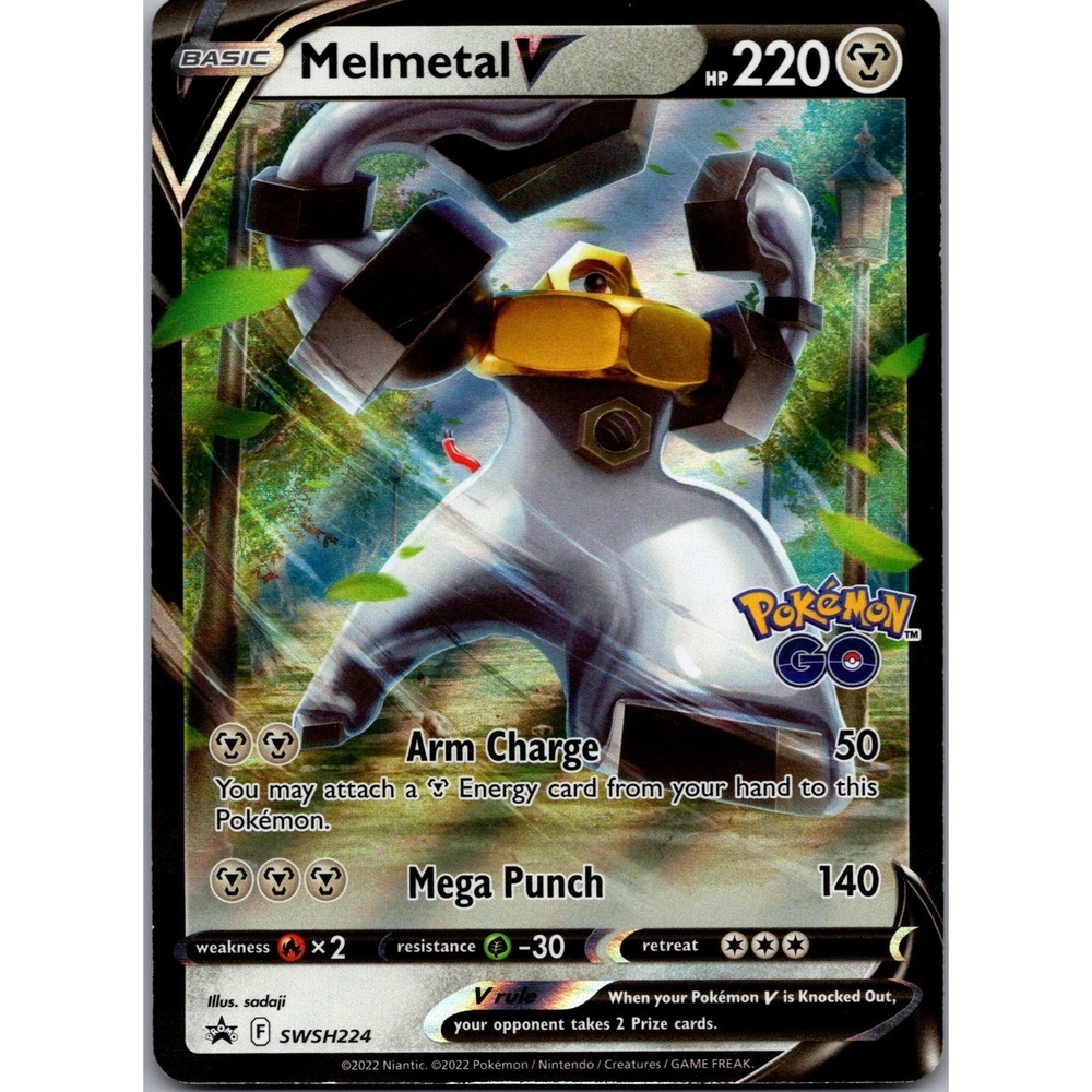Pokemon Melmetal V Promo SWSH224 Sword & Shield Pokemon GO Holo Card LP